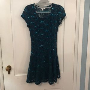 Speechless teal sparkly dress